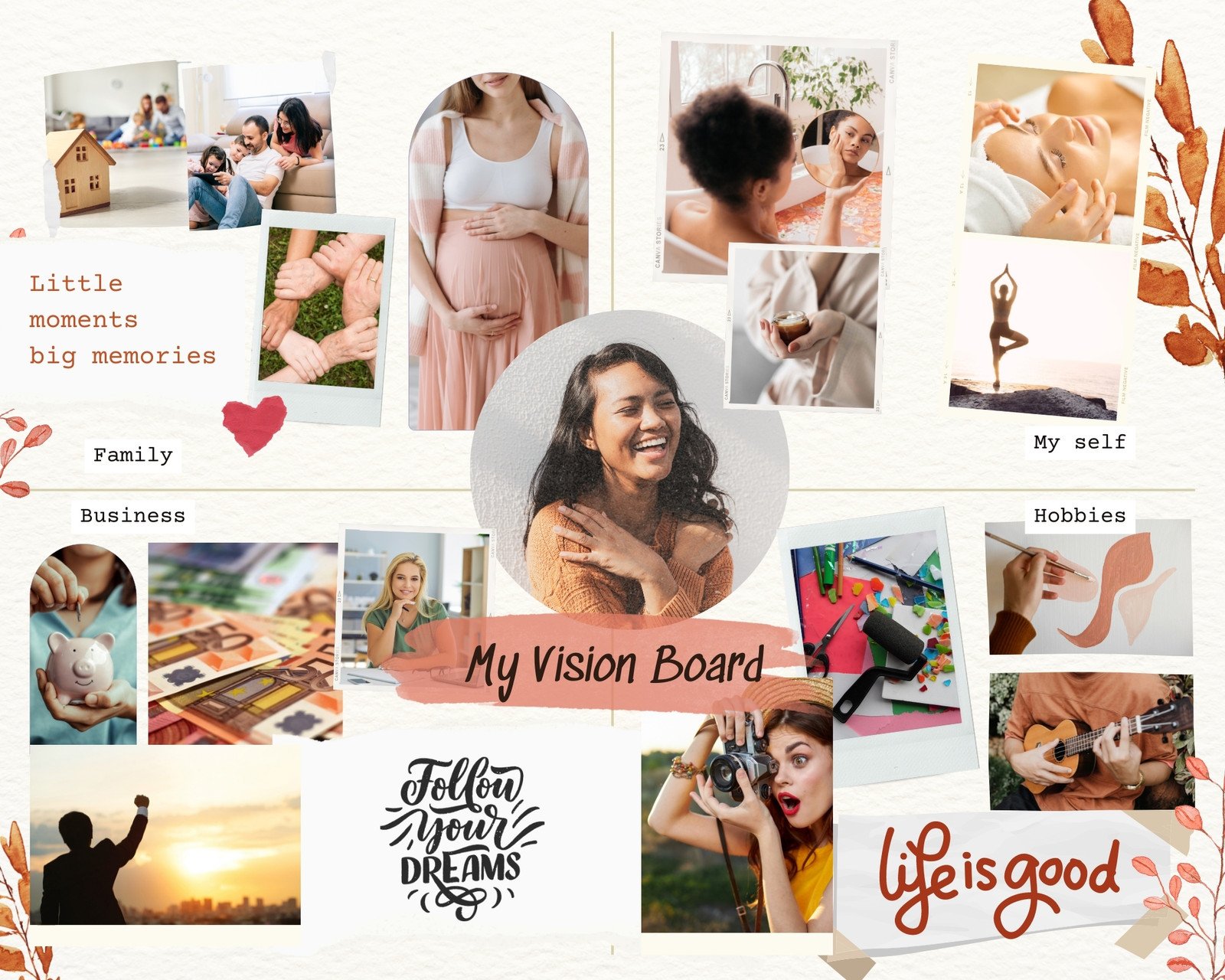 Simple Free Online Vision Board - Venngage