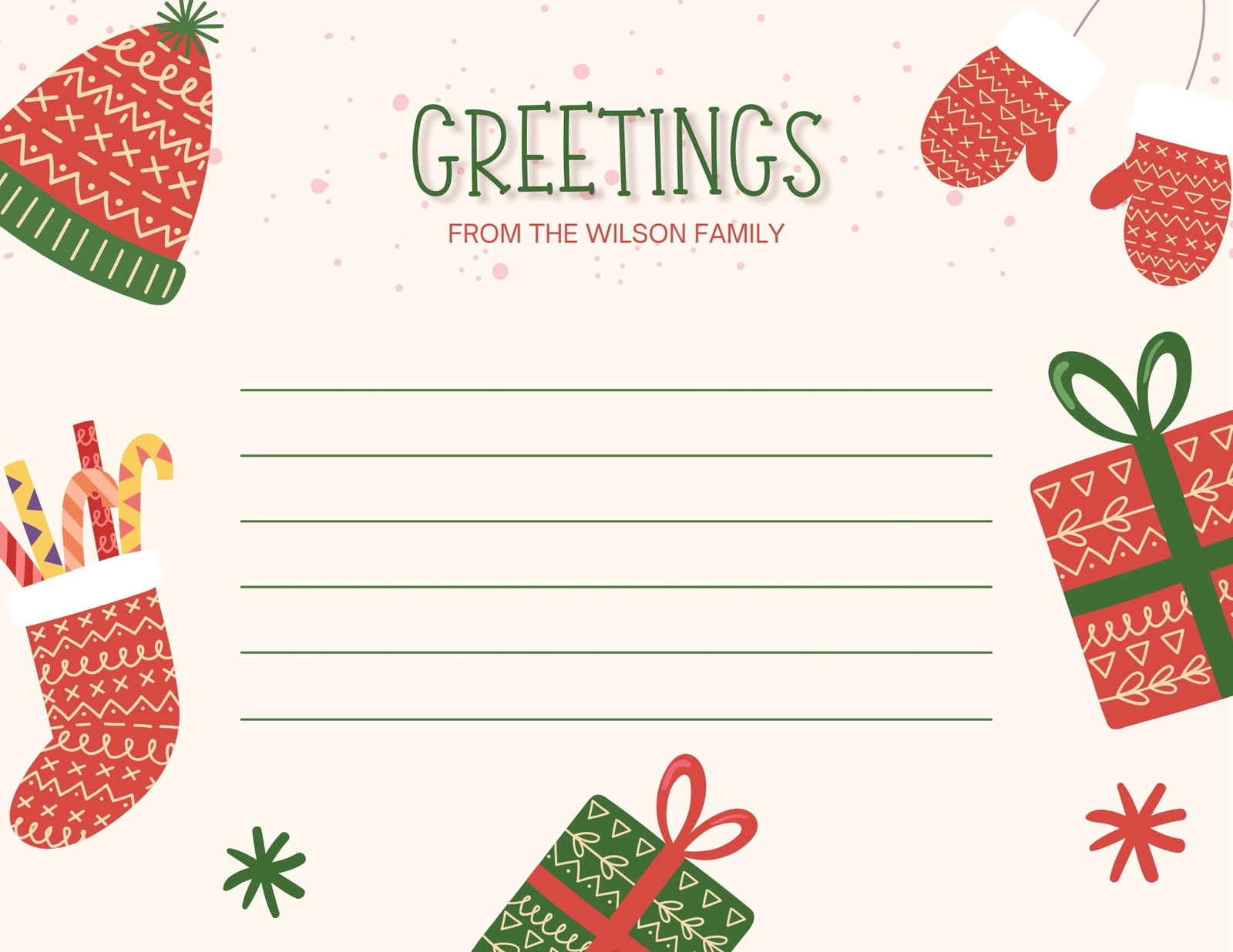 Green Orange Blue Simple Christmas Card - Templates by Canva