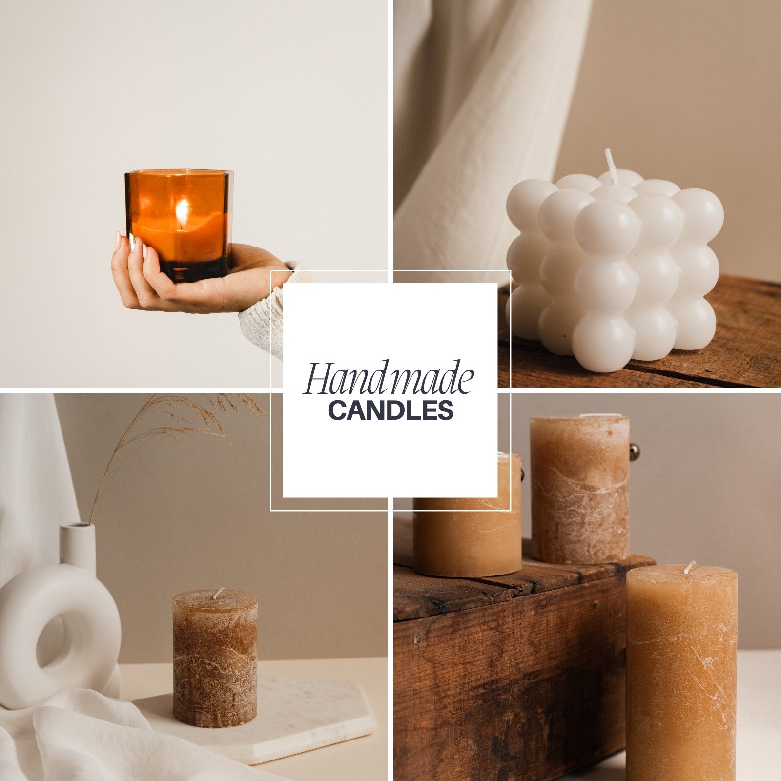 Premium Photo  Burning candle mockup styled home interior decor with black ceramic  candle jar template