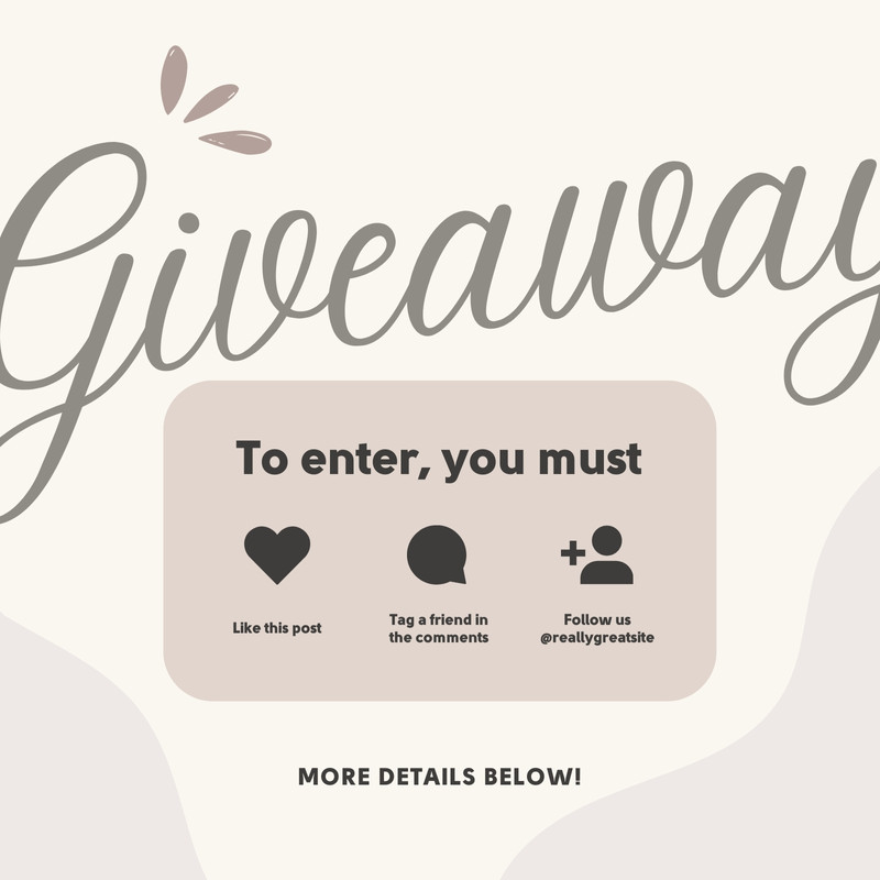 Free and customizable giveaway templates