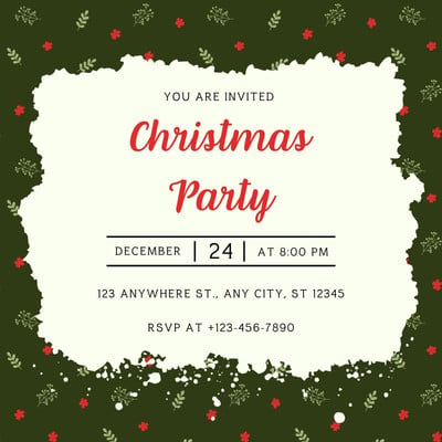 Free Christmas party virtual invitation templates | Canva