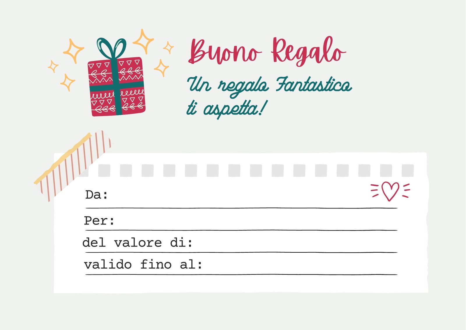   Buono Regalo  - Stampa - Logo glitterato: Gift  Cards