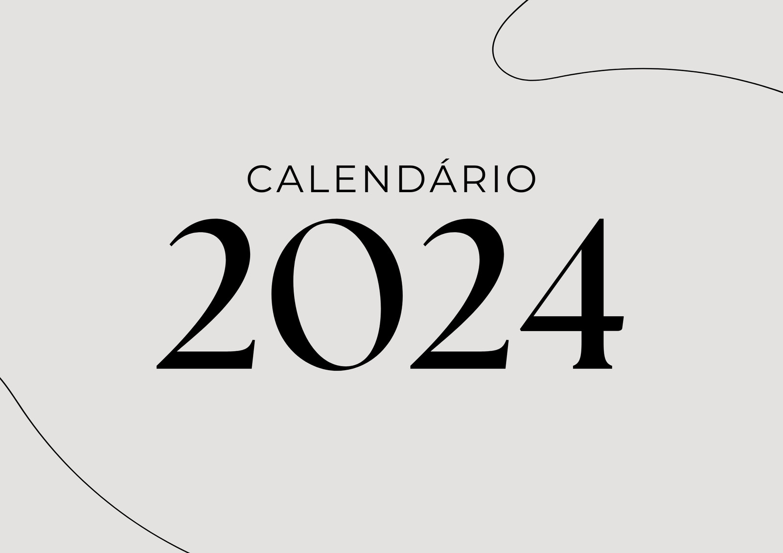 Calendário 2024 com feriados para imprimir: veja como baixar no Canva