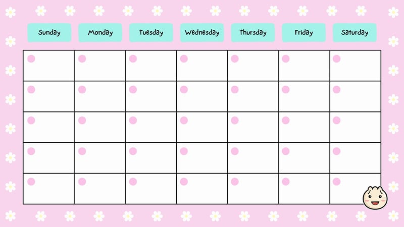 Page 3 - Free, printable, customizable monthly calendar templates | Canva