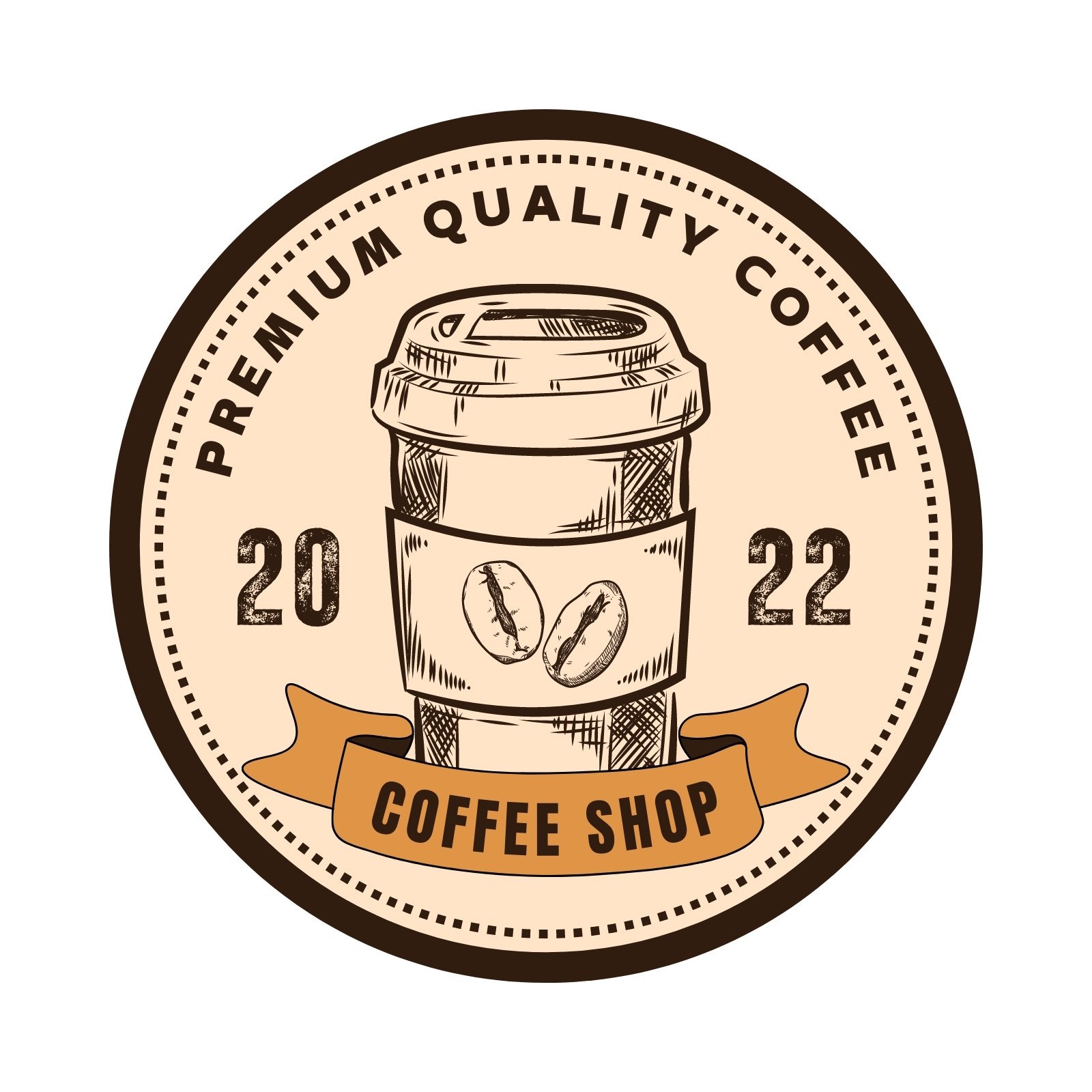 Coffee Cup Logo Design, Cute Coffee Cup Graphic by ideal T-shirt