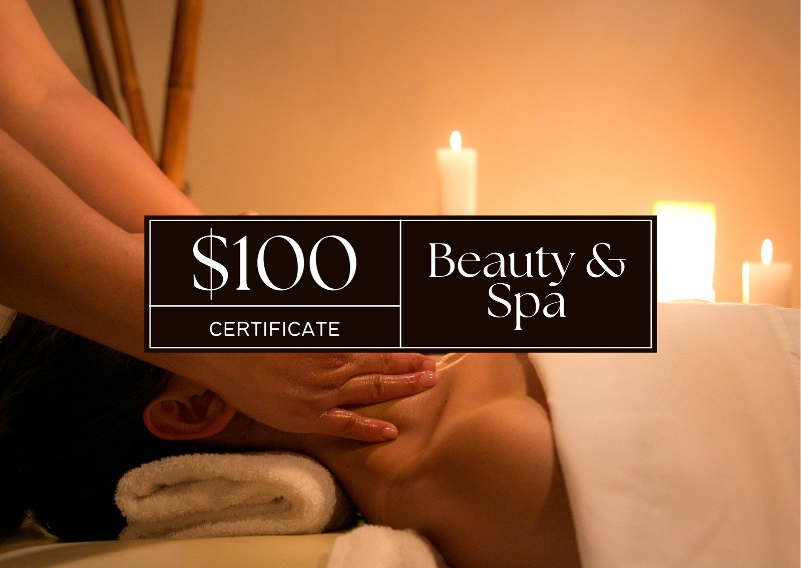 Beige Photocentric Beauty and Spa Gift Certificate