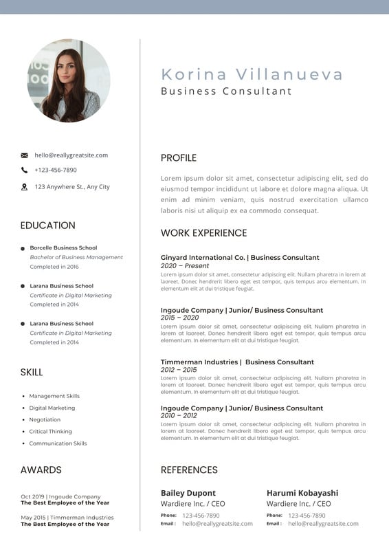 Free, printable, customizable creative resume templates | Canva