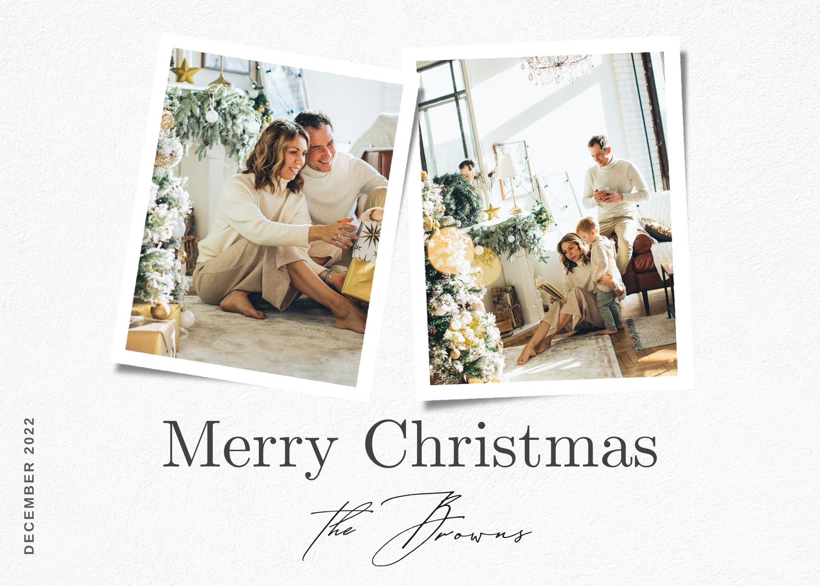 Free custom printable Christmas card templates