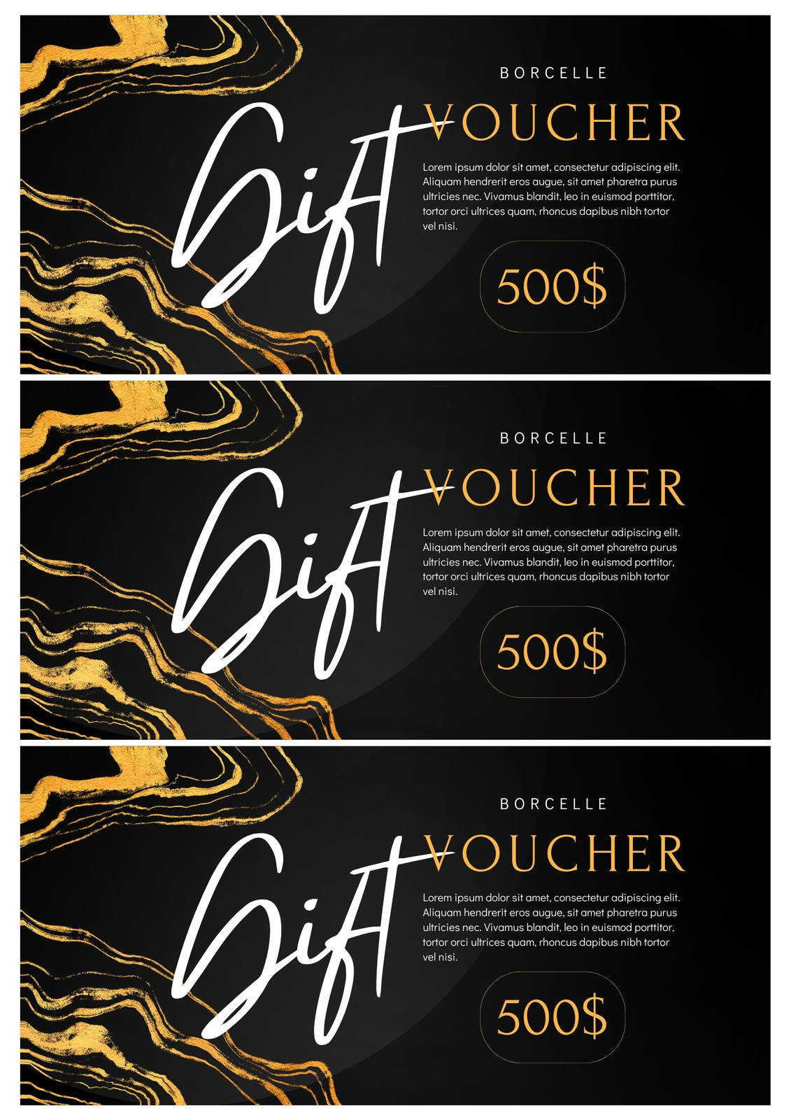 Gift coupon template elegant black white decor Vectors graphic art designs  in editable .ai .eps .svg .cdr format free and easy download unlimit  id:6846417