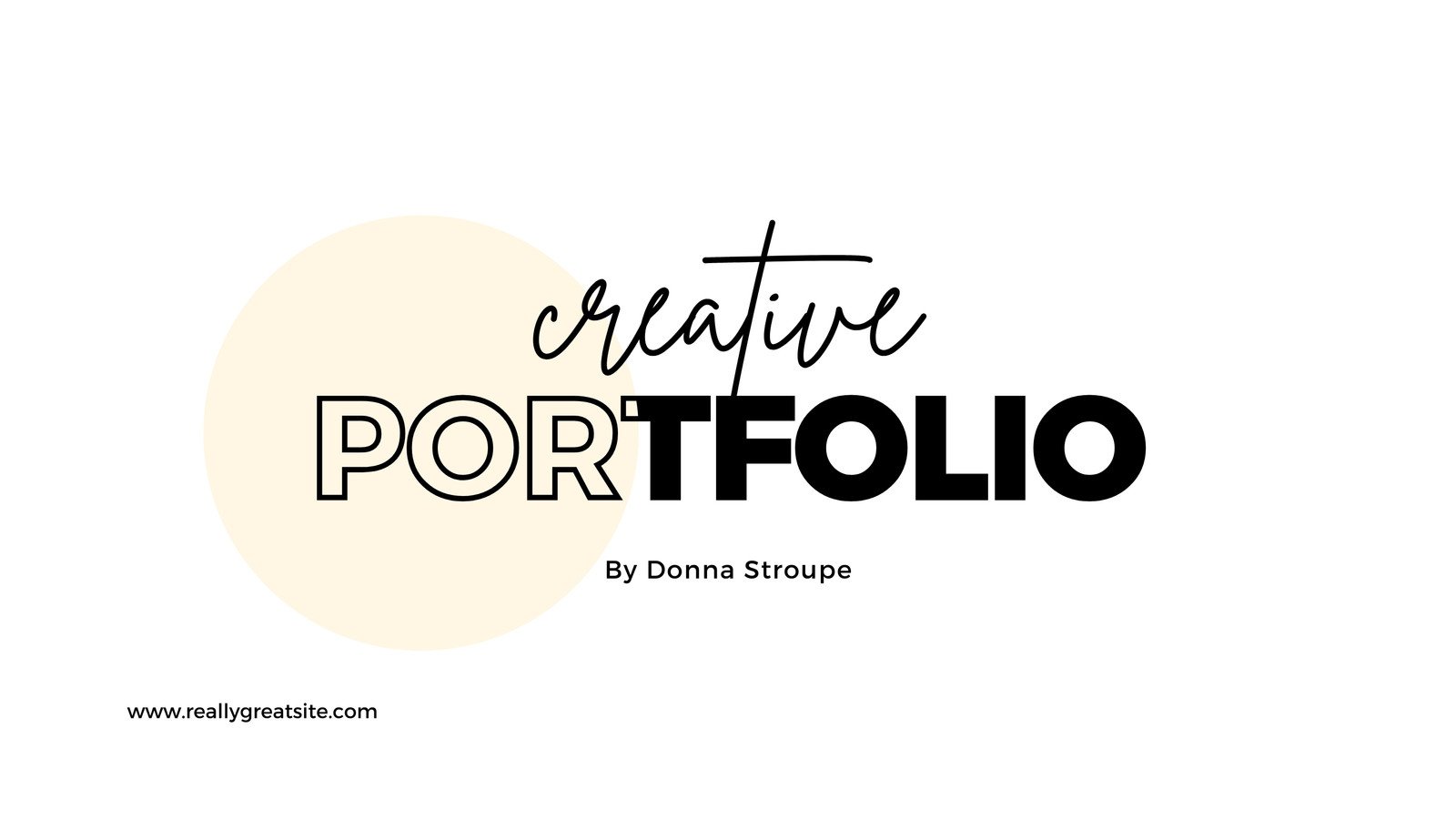 Creative and Minimal Portfolio Presentation