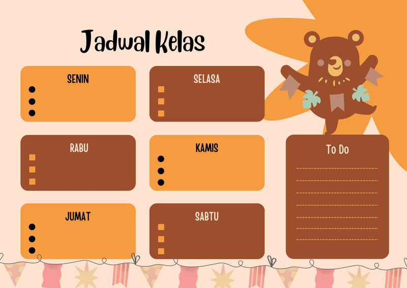 Halaman 3 Gunakan Template Jadwal Kelas Keren Gratis Canva 0564