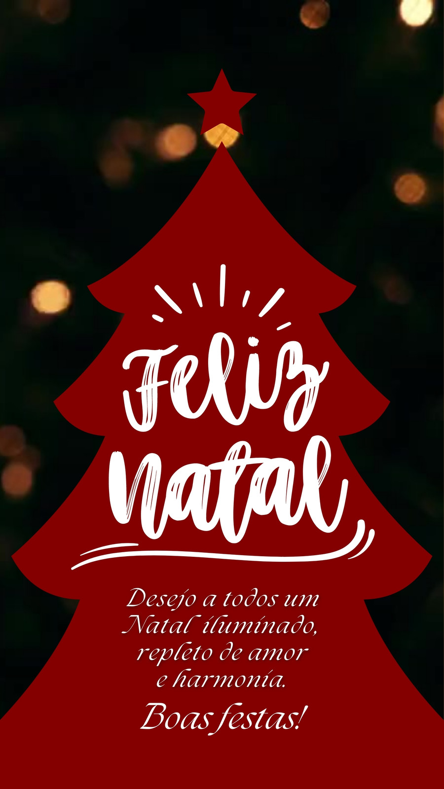 Feliz Natal!  Desejamos que este natal Seja tão iluminado