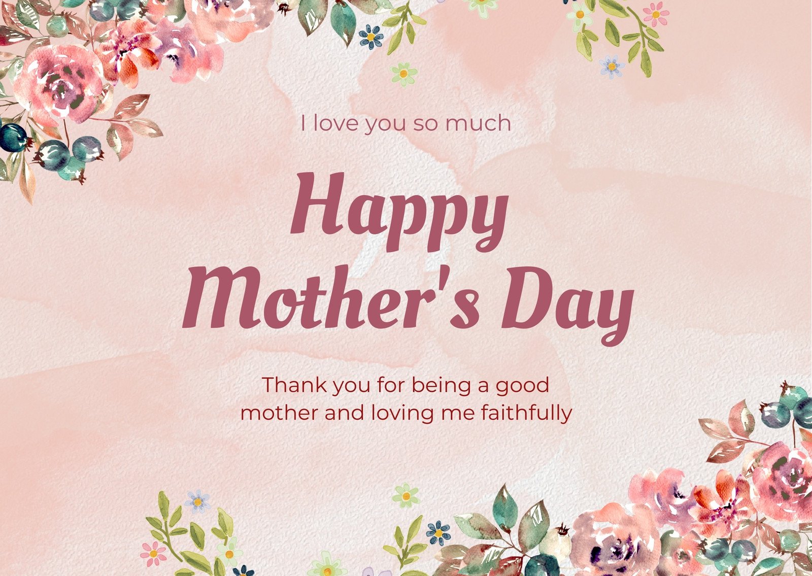 Canva Pink Watercolor Funny Mother's Day Card PNR05fusfC0 