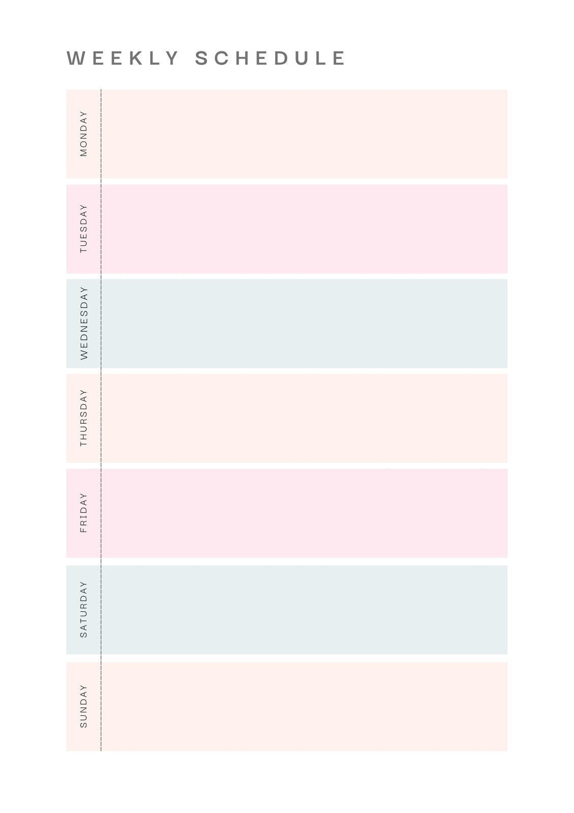 Minimalist Clean Simple Classic White   Weekly Schedule Planner