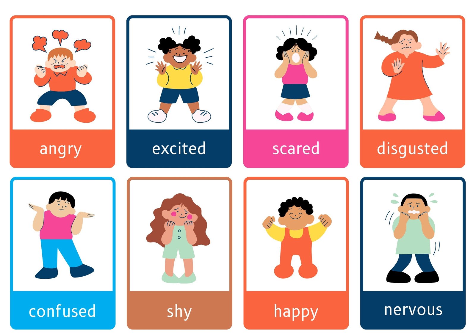 EMOTIONS And Feelings Printable Flashcards For Kids 28 43 OFF