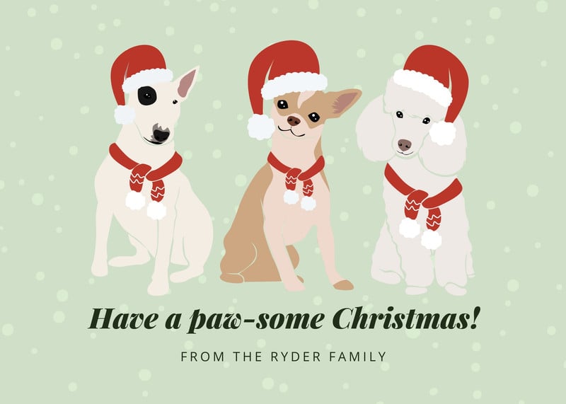 dog family christmas cards