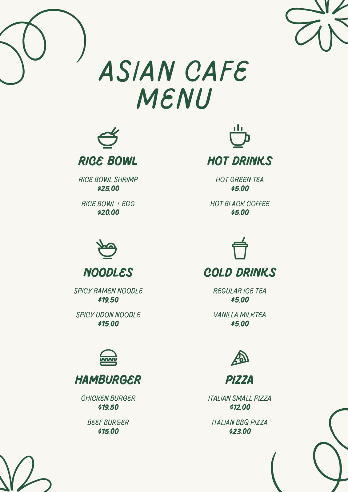 Page 8 - Free printable and customizable bar menu templates