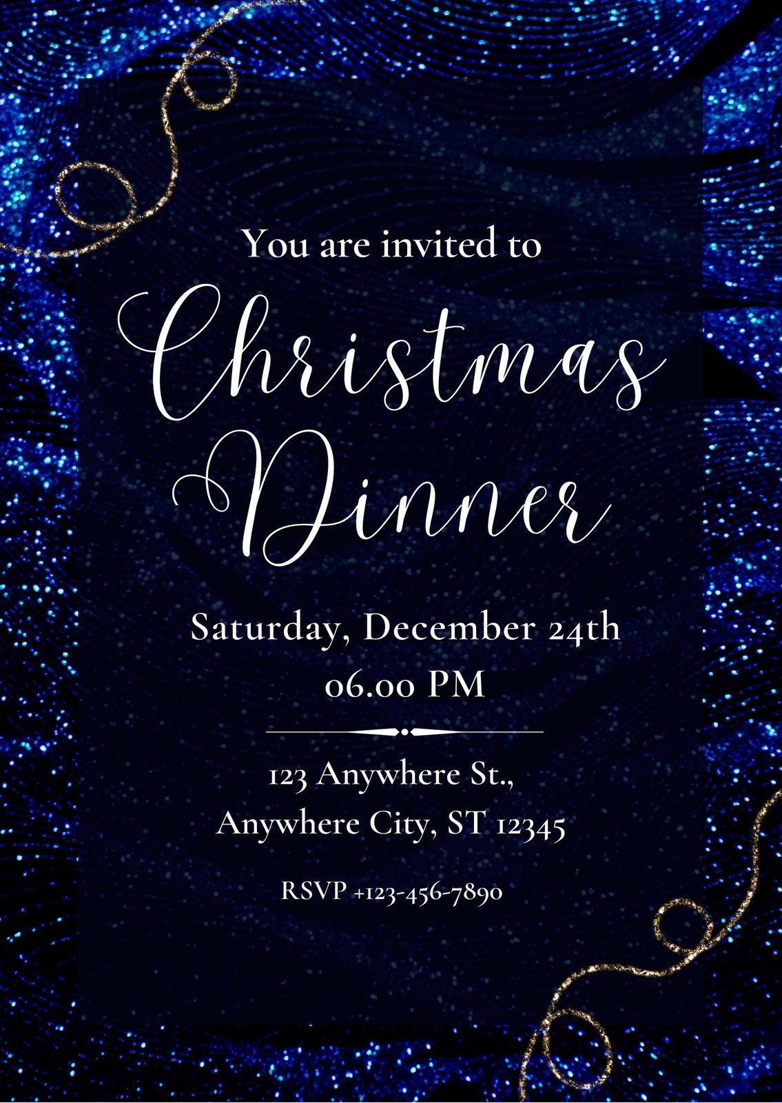 christmas dinner party invitation templates