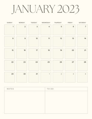 Free, printable, customizable monthly calendar templates | Canva