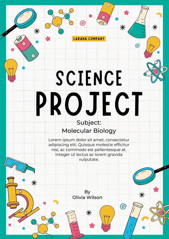 cover page design for science assignment