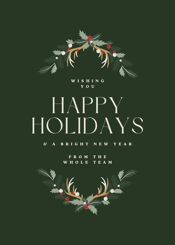 Free and customizable happy holidays templates