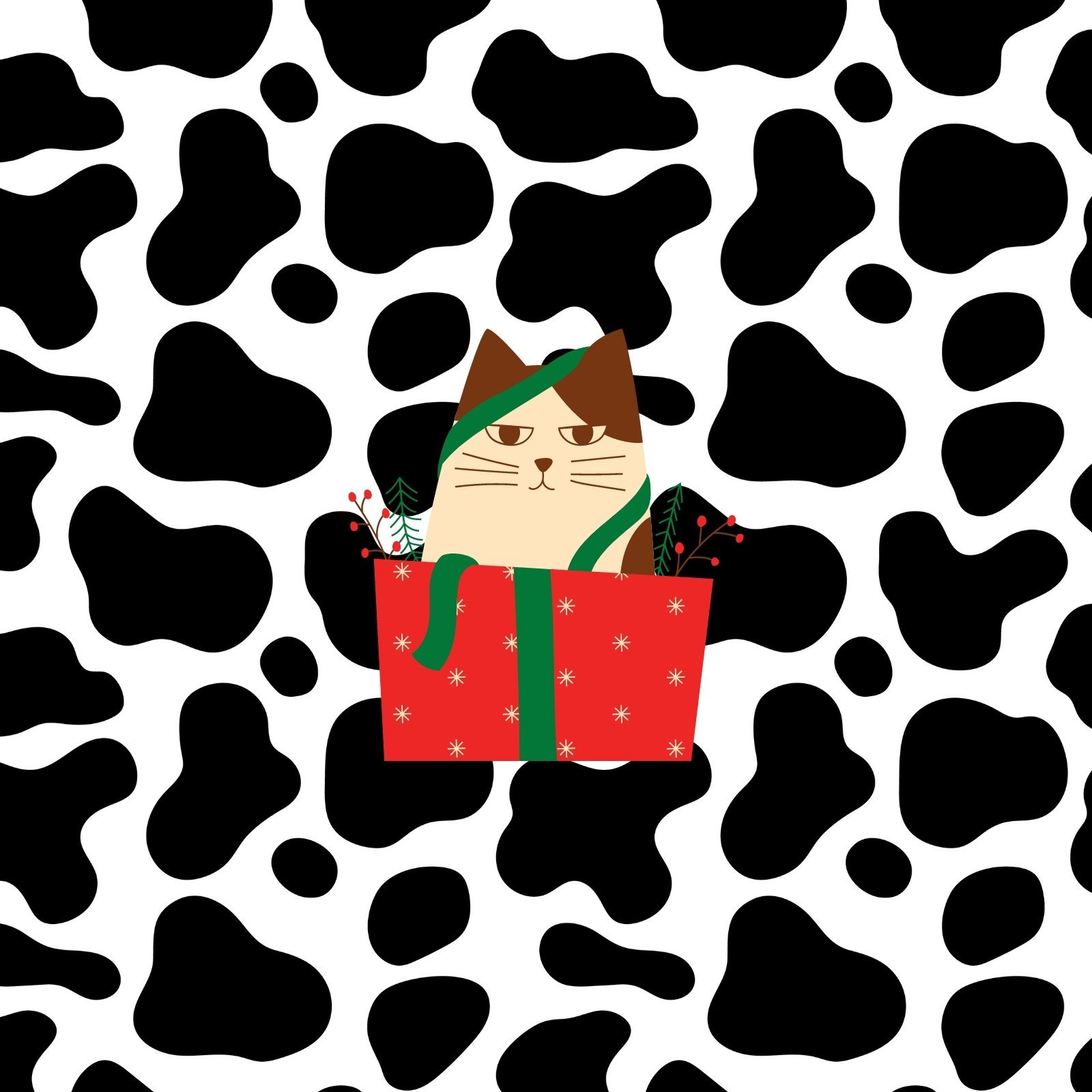 Free and customizable cow wallpaper templates