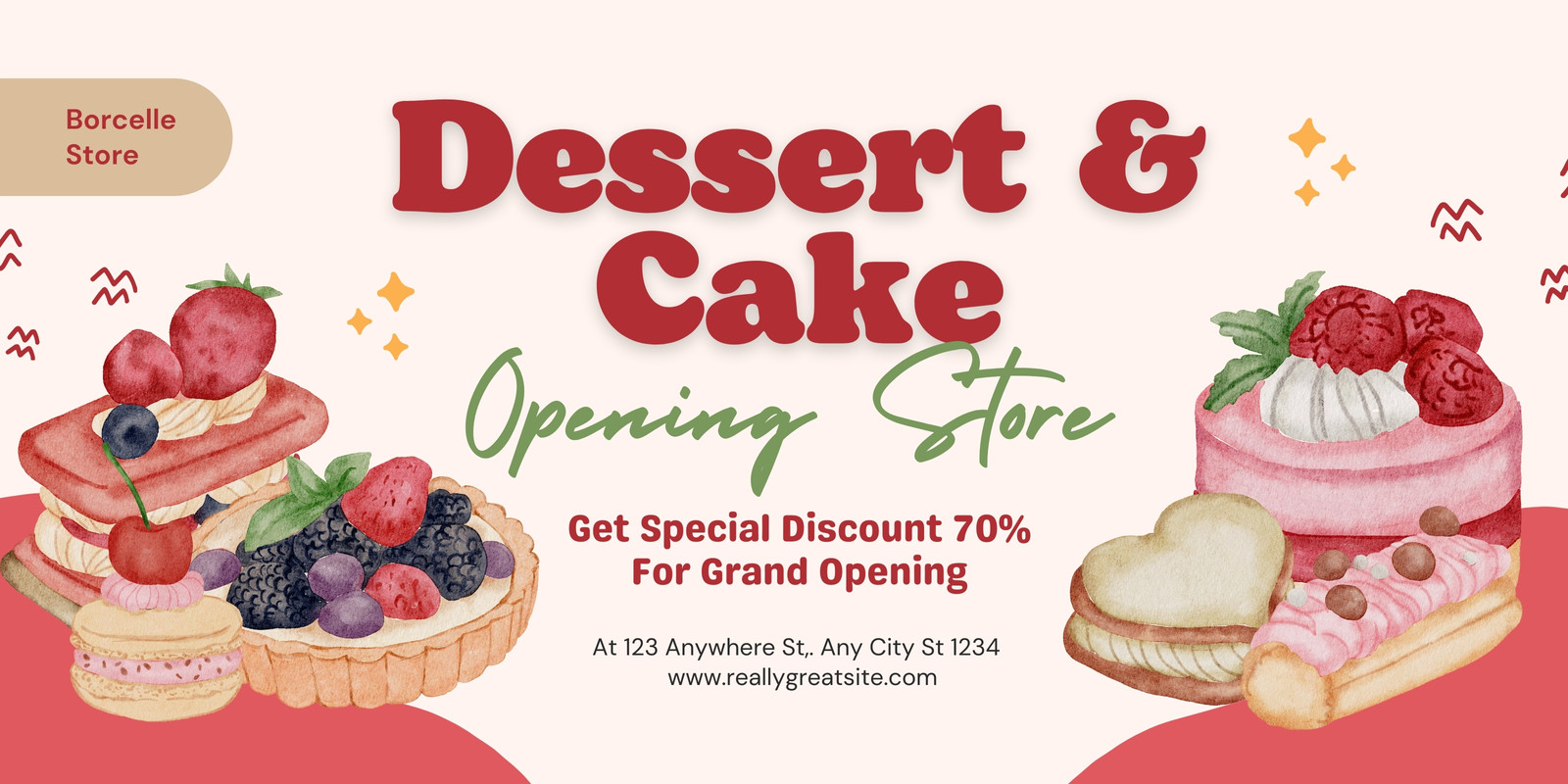 Tasty Desserts Special Offer Template, Happy Holiday Flyer, Menu, Coupon,  Banner, Poster Vector Illustration Stock Vector - Illustration of business,  cold: 187067794