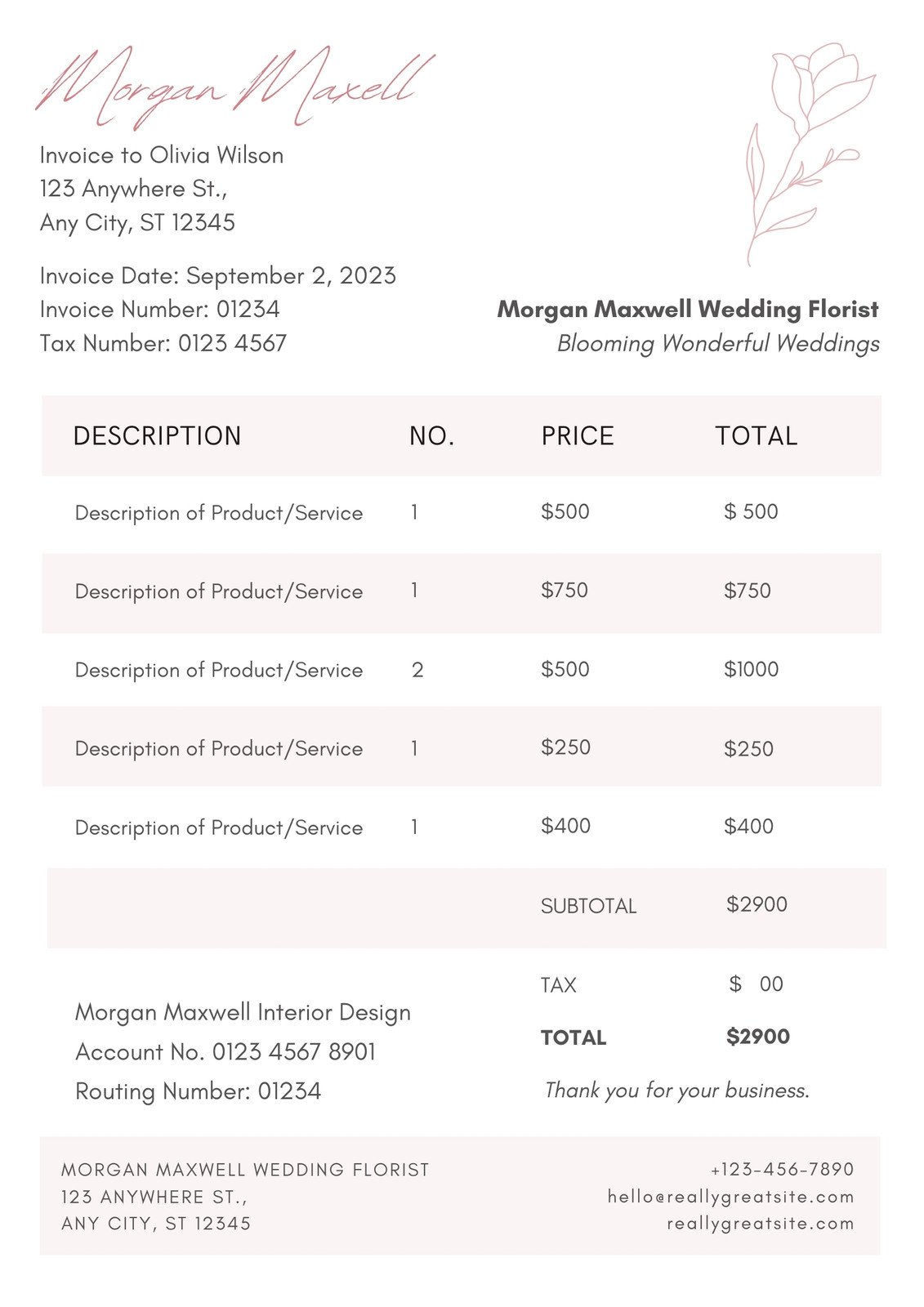 Page 2 - Free printable, customizable service invoice templates