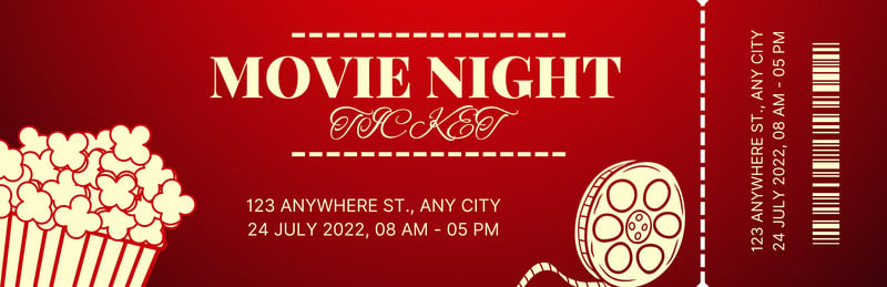 Free, printable and customizable movie ticket templates | Canva