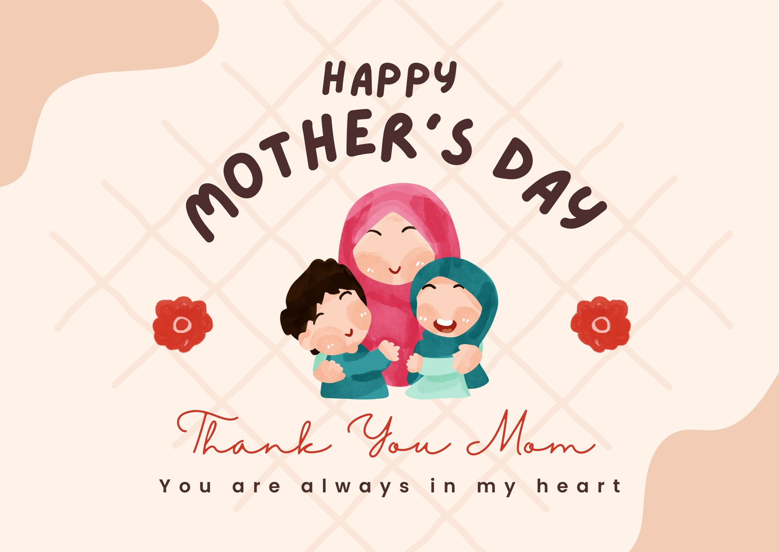 Free custom printable Mother's Day card templates