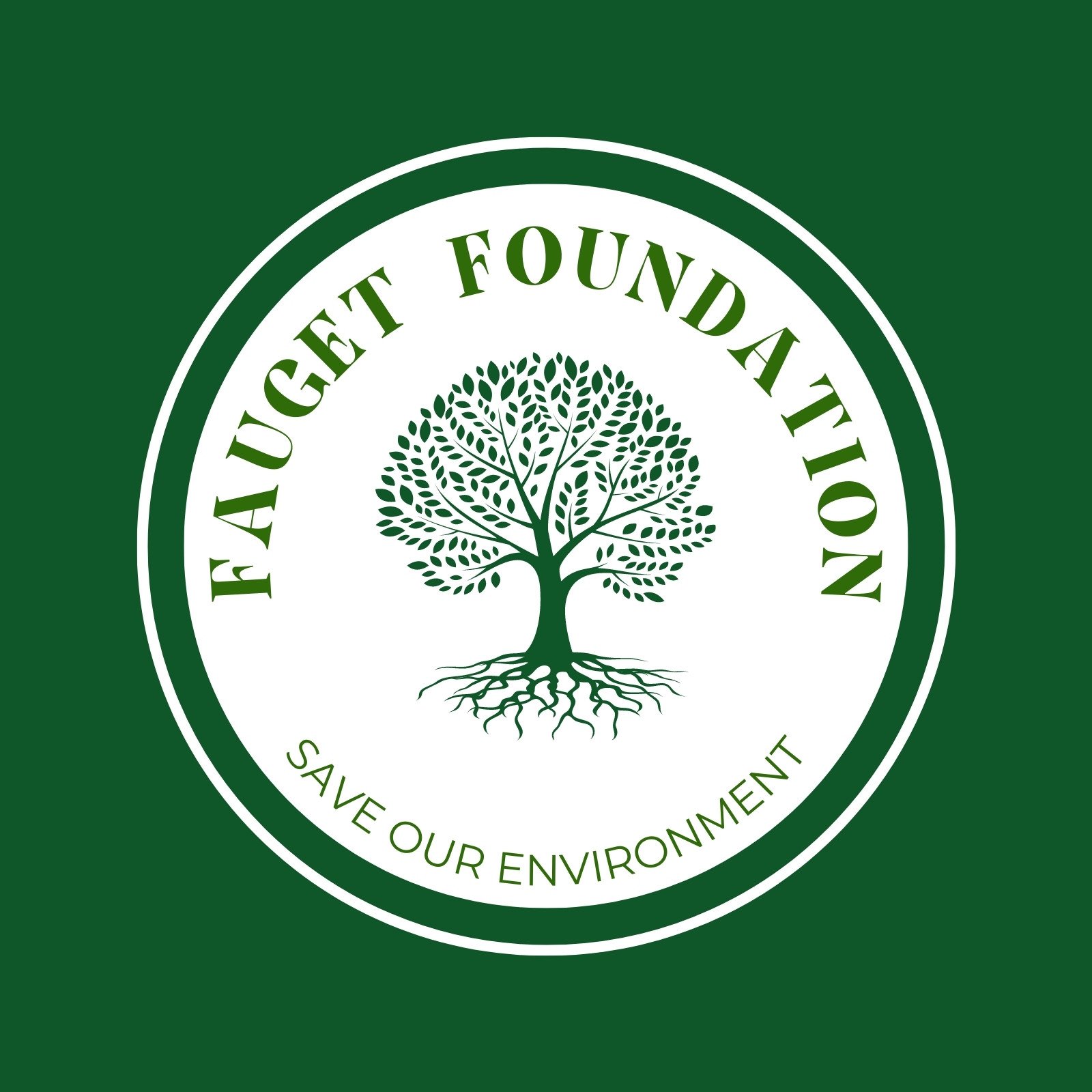 Green and White Circle Foundation Logo