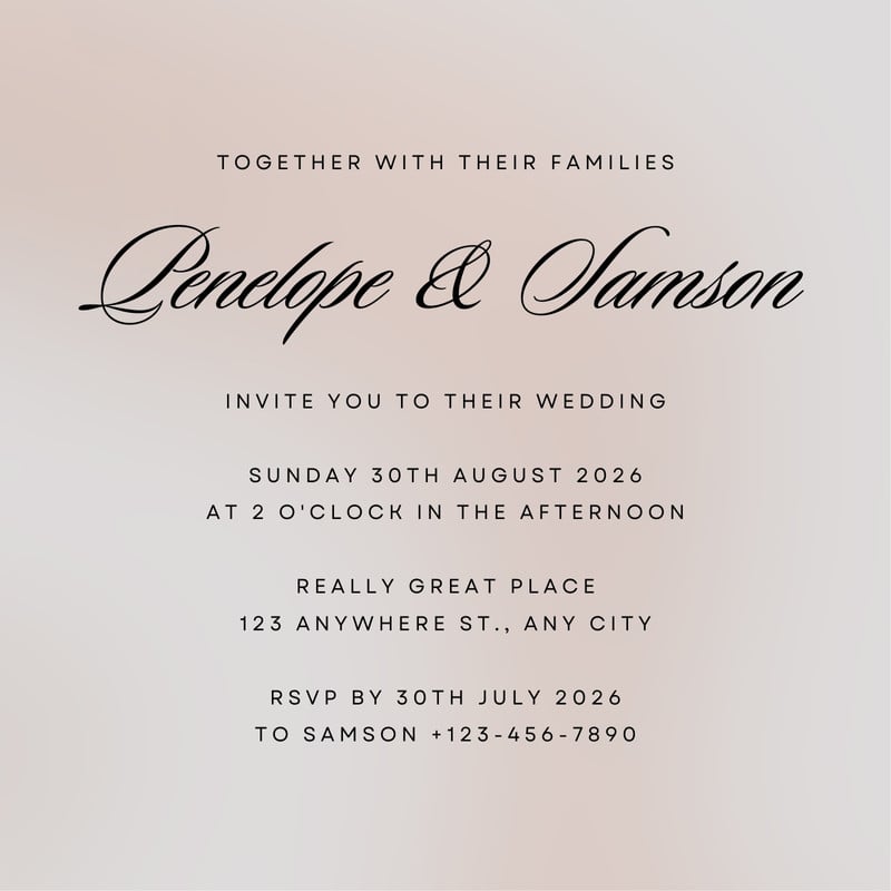 Free custom printable black-tie invitation templates | Canva