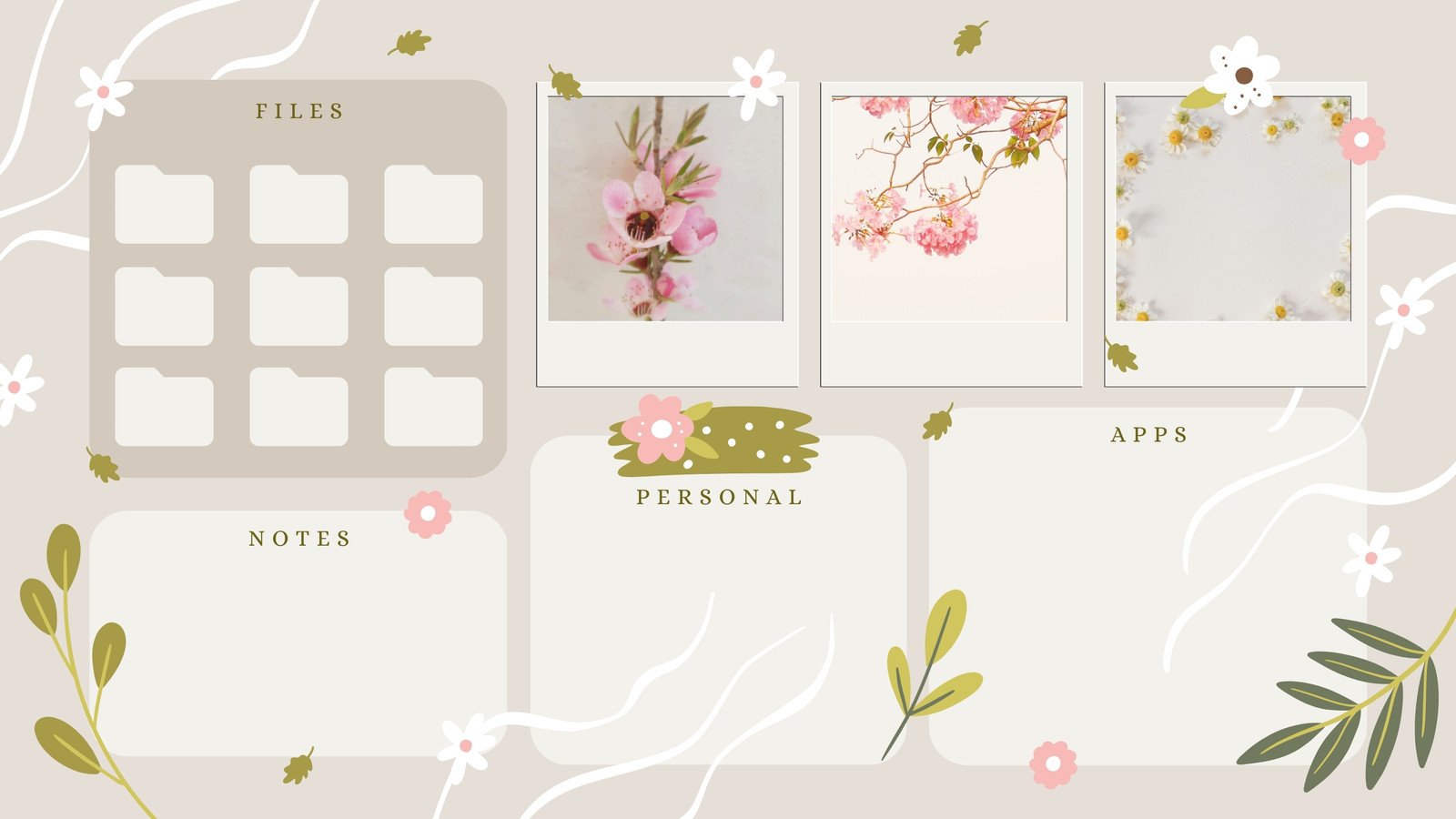 Free and customizable spring desktop wallpaper templates