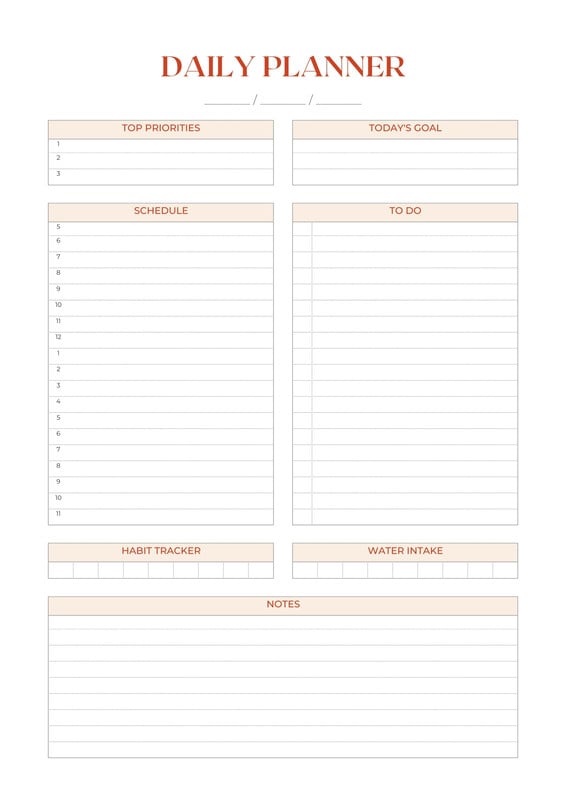 Free, printable, customizable personal planner templates | Canva