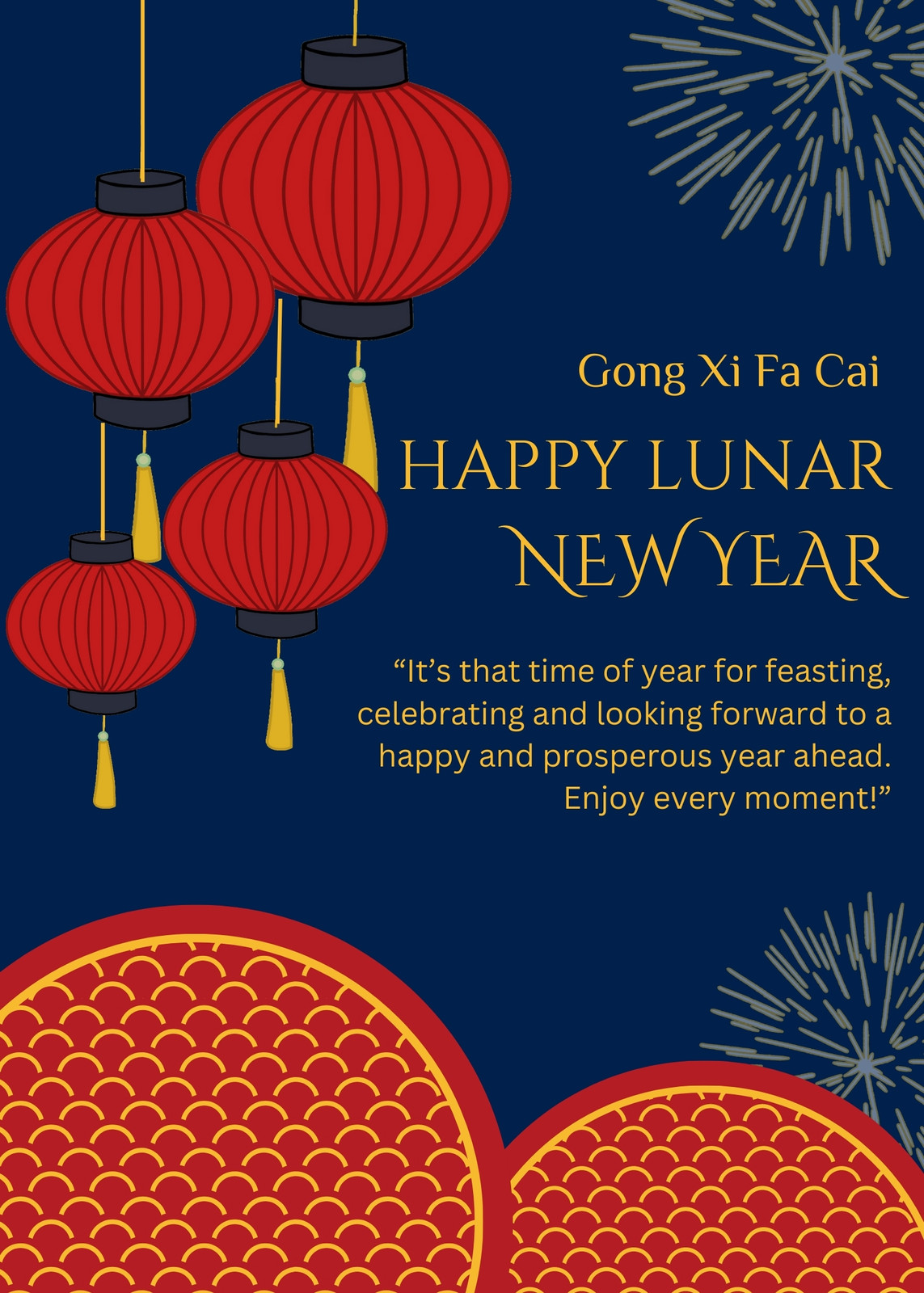 Free custom printable Lunar New Year card templates