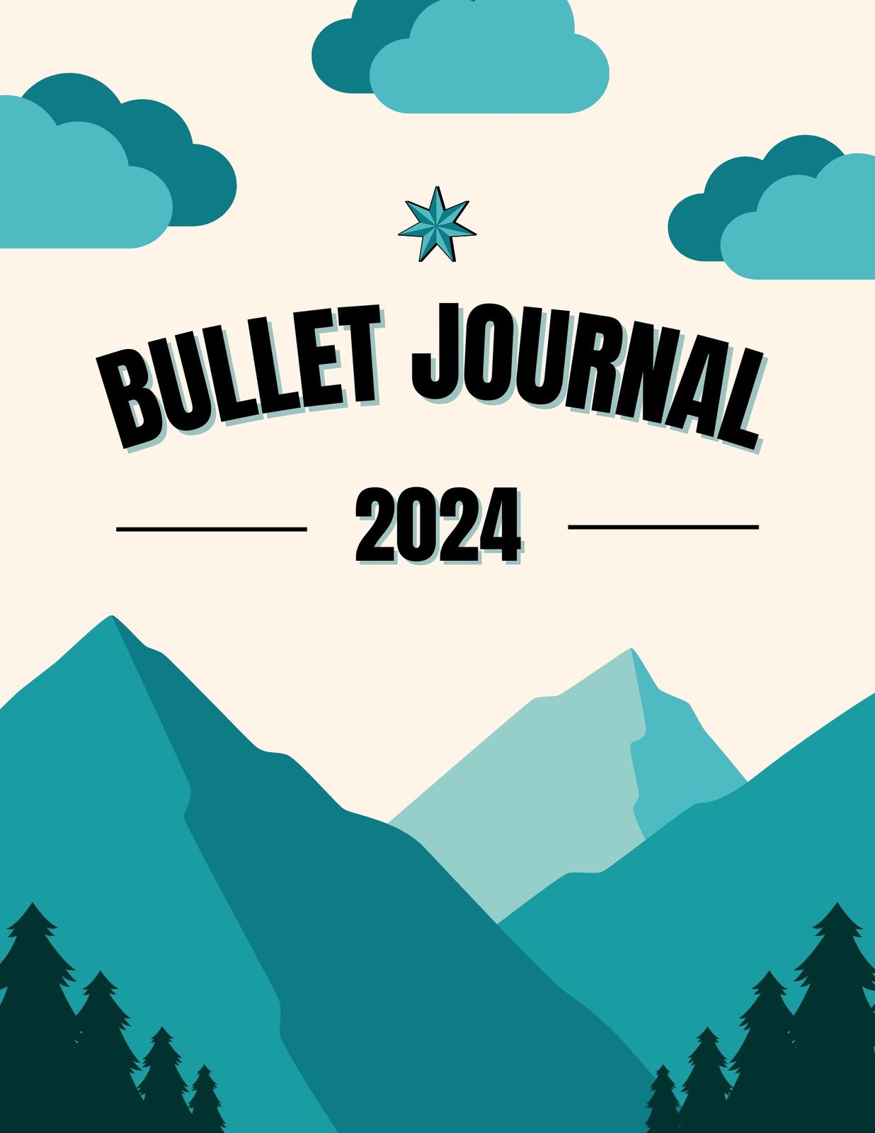 CANVA 2024 Bullet Journal Template Gráfico por Kream Digital