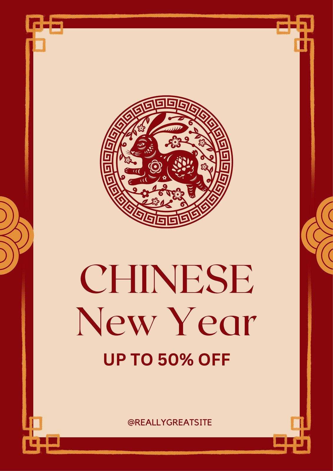 Red Envelope Chinese New Year Poster Template