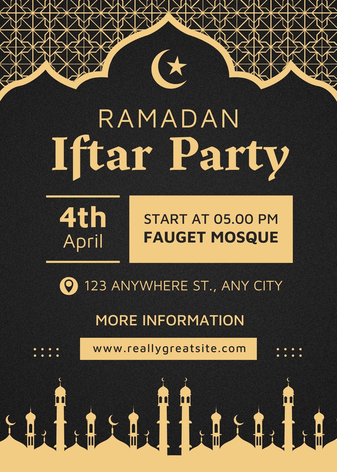 Free customizable Ramadan invitation templates | Canva