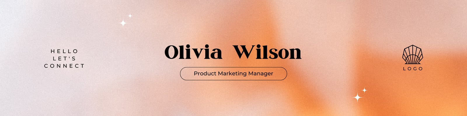 Orange Minimalist Corporate Personal Profile LinkedIn Banner