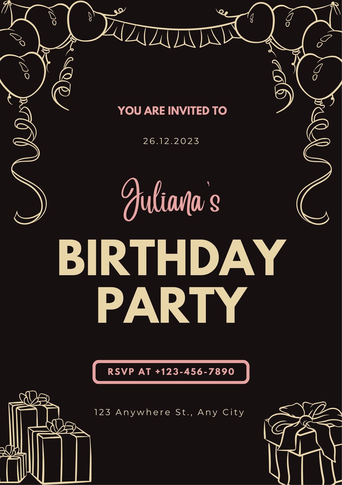 Happy Birthday Party Sign