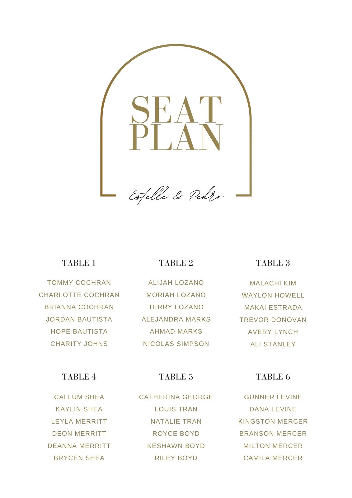 Find Your Seat Wedding Sign Template, Flair Calligraphy