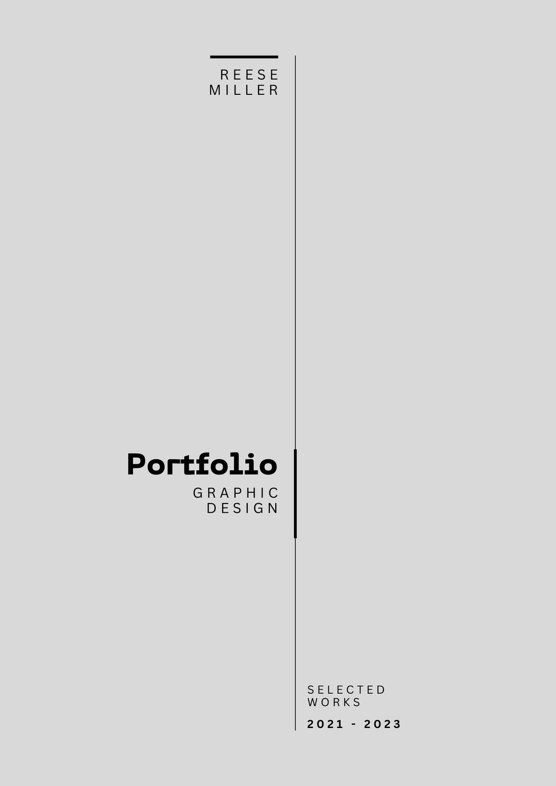 portfolio cover page design