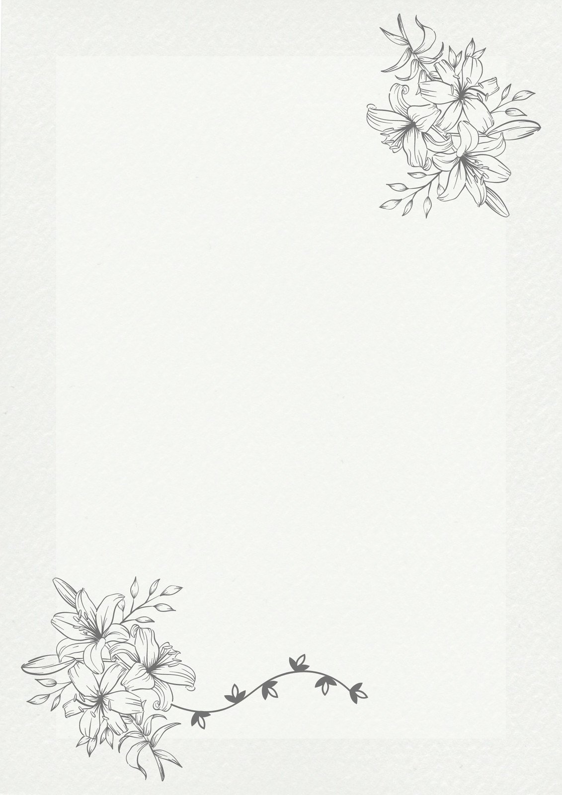 Simple And Fresh Drawing Floral Border Elements PNG Images | PSD Free  Download - Pikbest