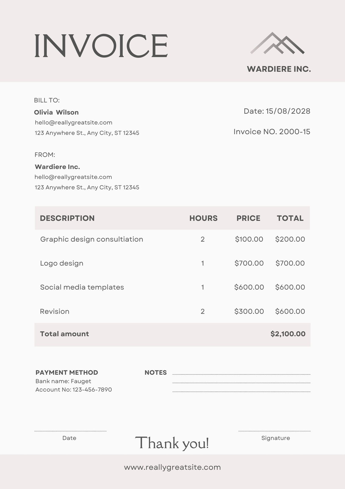 Free Printable Professional Invoice Templates To 43% OFF