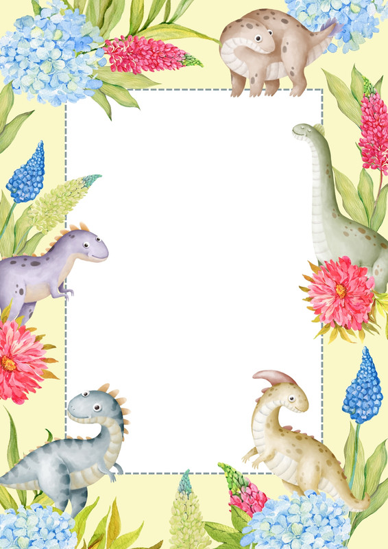 Page 5 - Free and customizable dinosaur templates