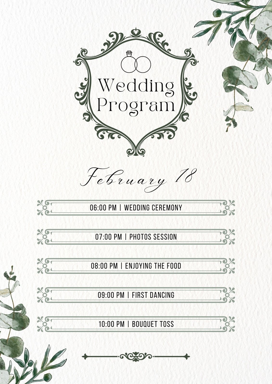 wedding programs printable kit