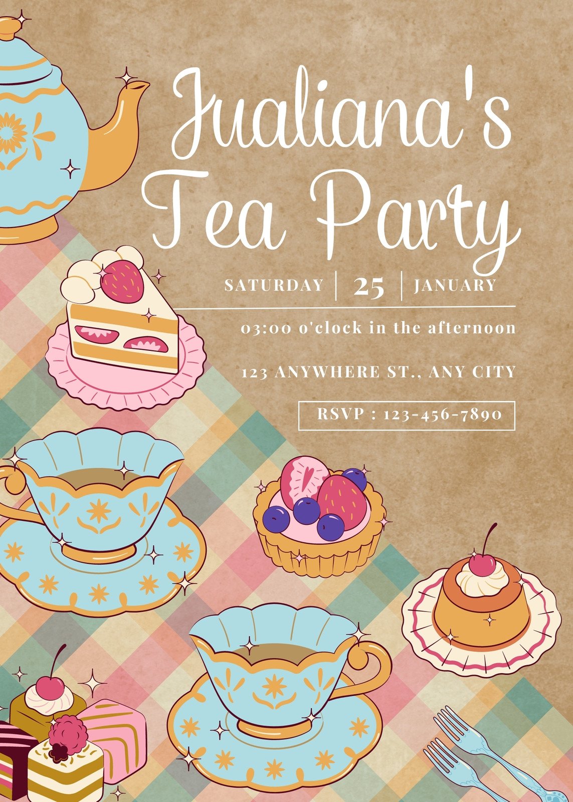 Vintage Tea Party Invitation Template Polito Weddings