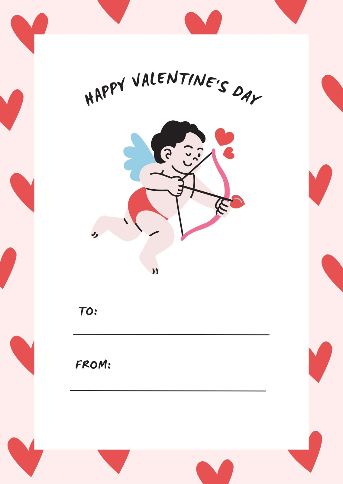 happy valentines day card printable