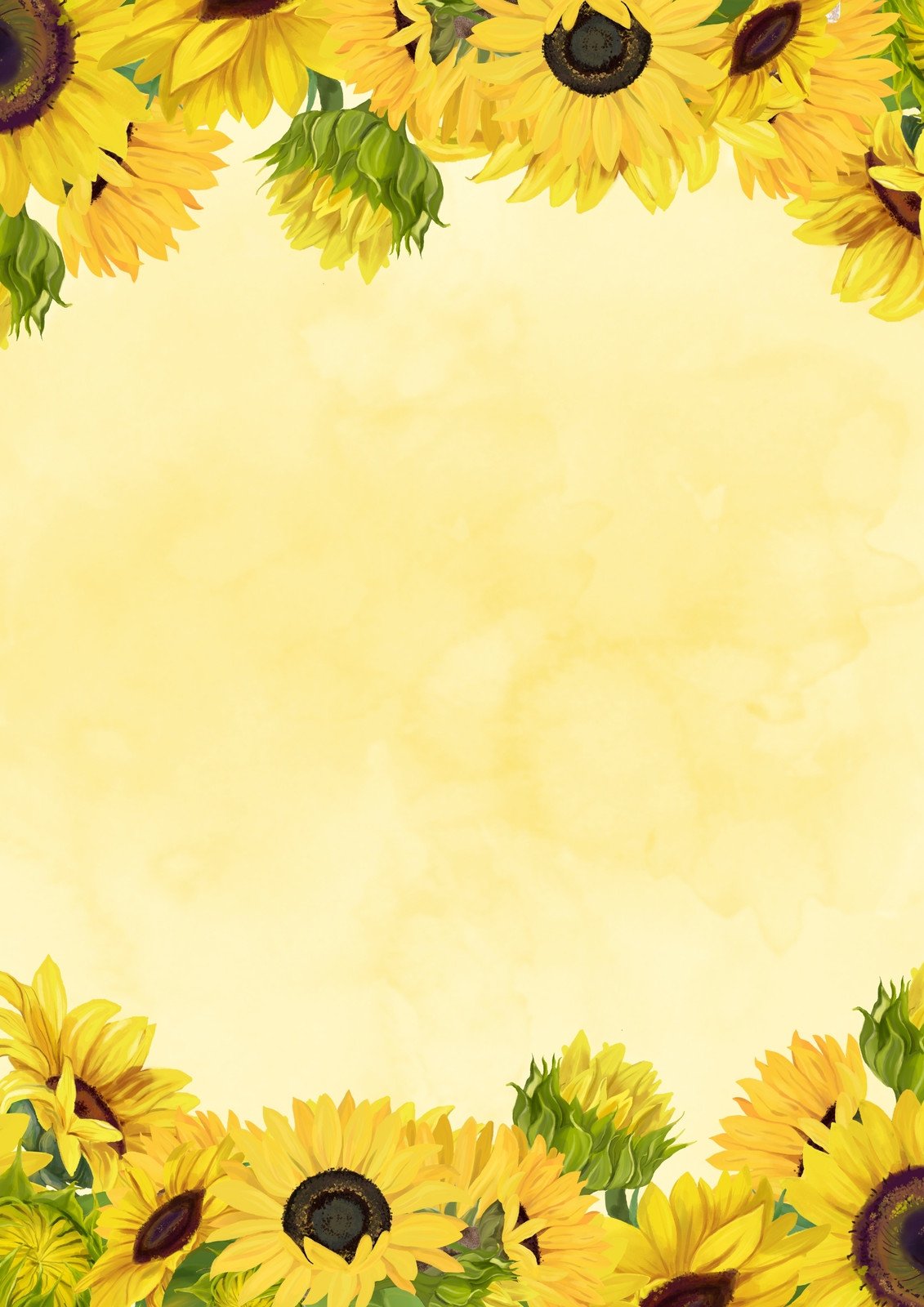 Free and customizable sunflower templates