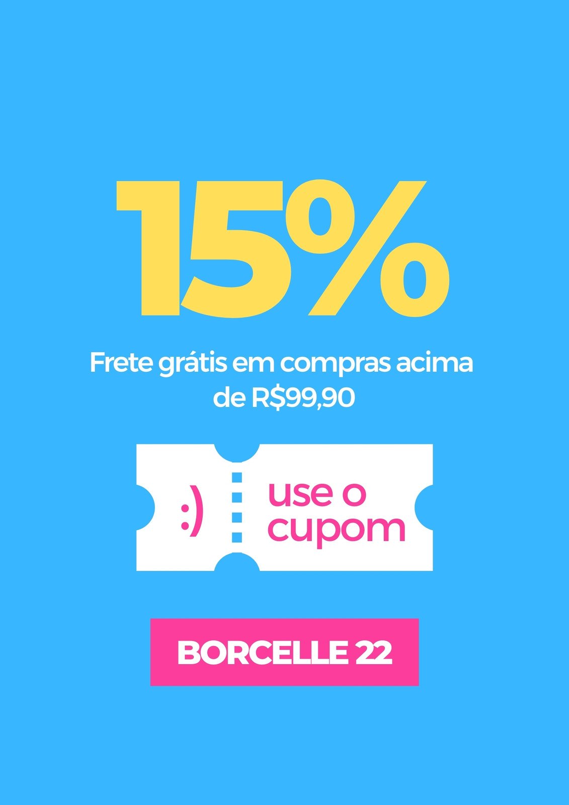 Cupom com 15% de desconto em Roupas →